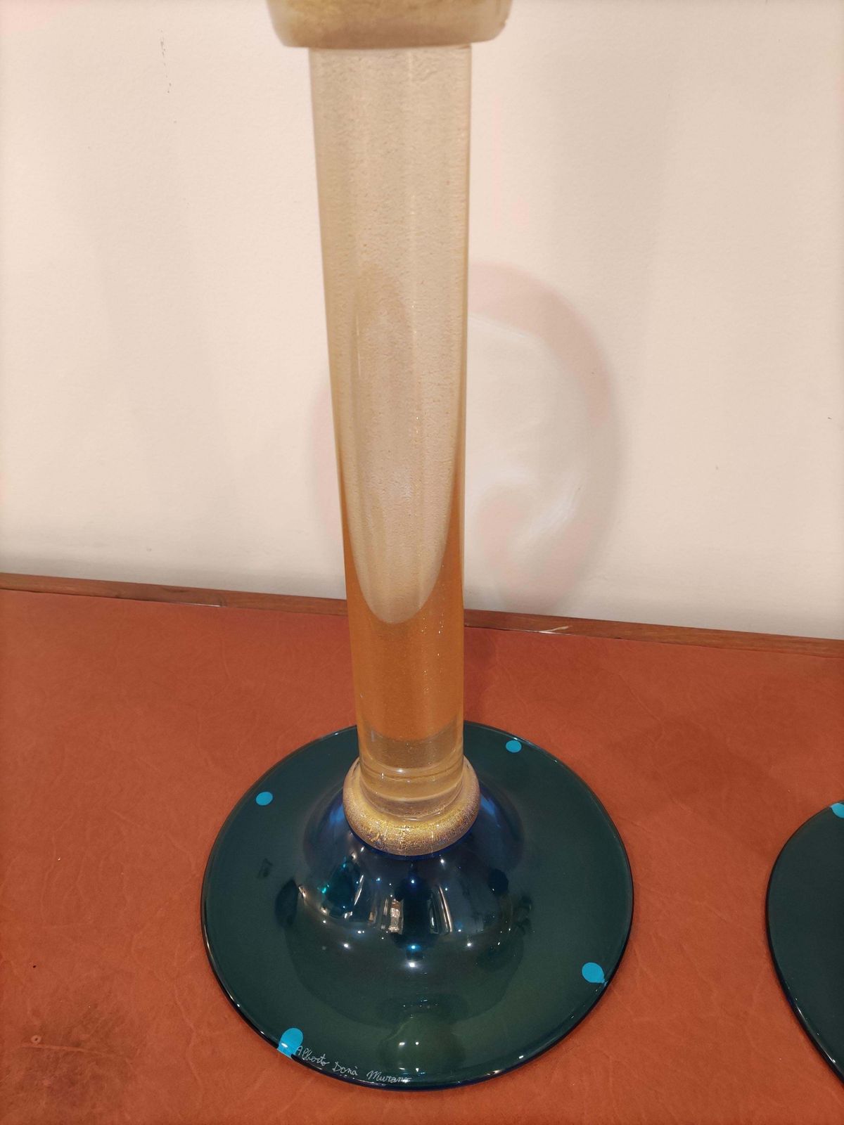 Murano Glass Pair Of Candlesticks By Alberto Donà photo 1425.0