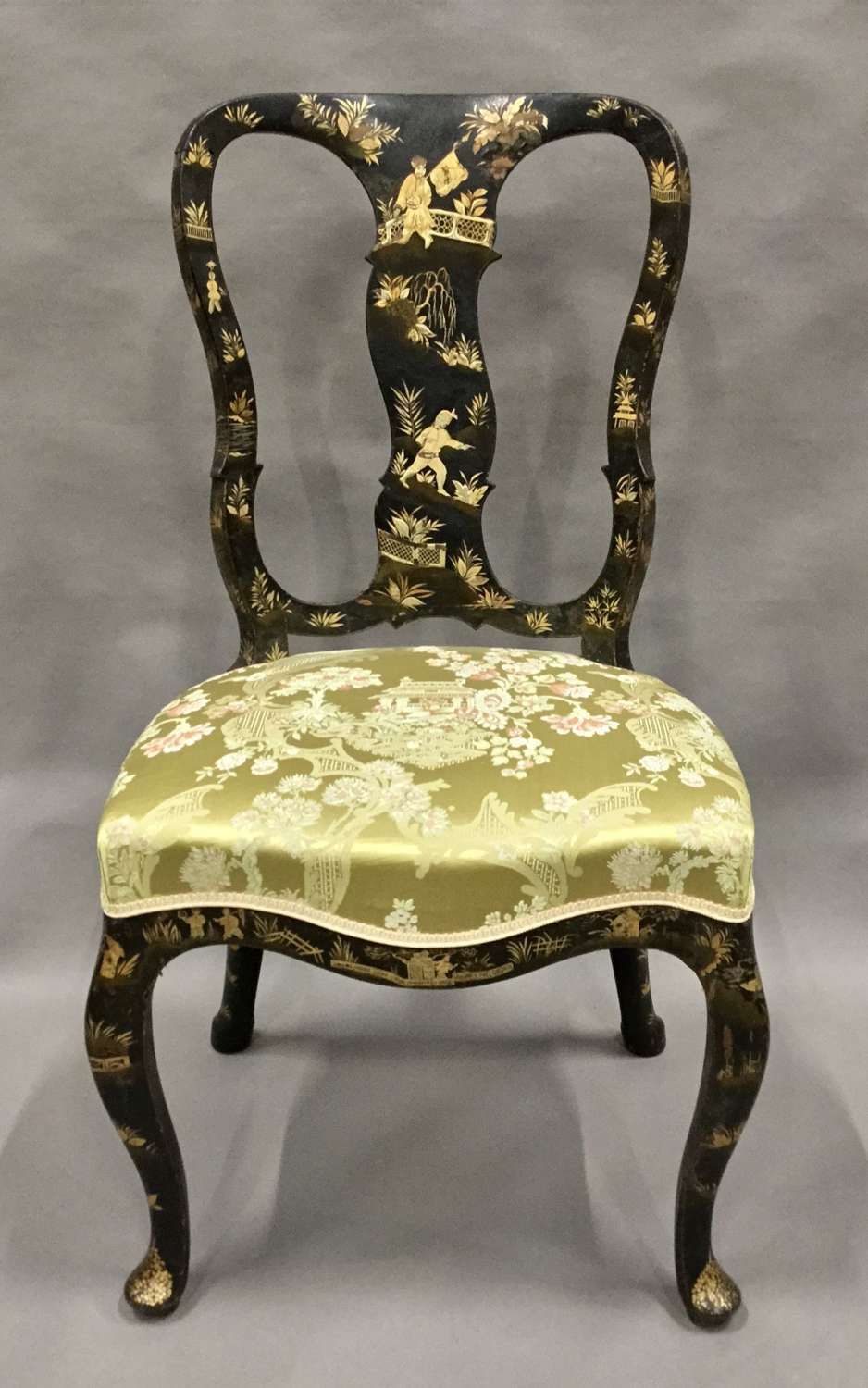Stylish Late C18th Pair Of Dutch Lacquered Side Chairs photo vinterior