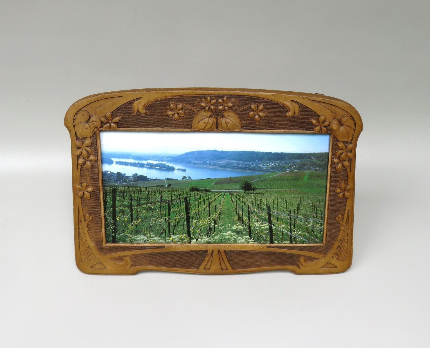 Art Nouveau Picture Frame In Vulcanized Fibre