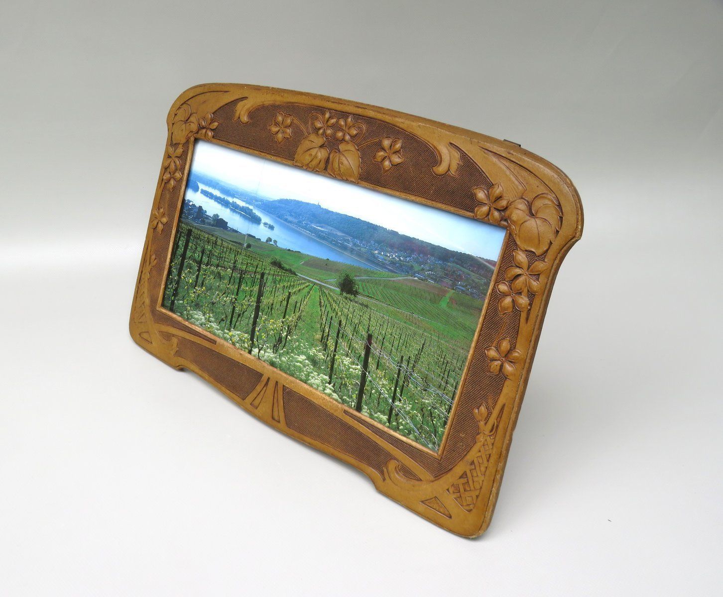 Art Nouveau Picture Frame In Vulcanized Fibre photo for sale