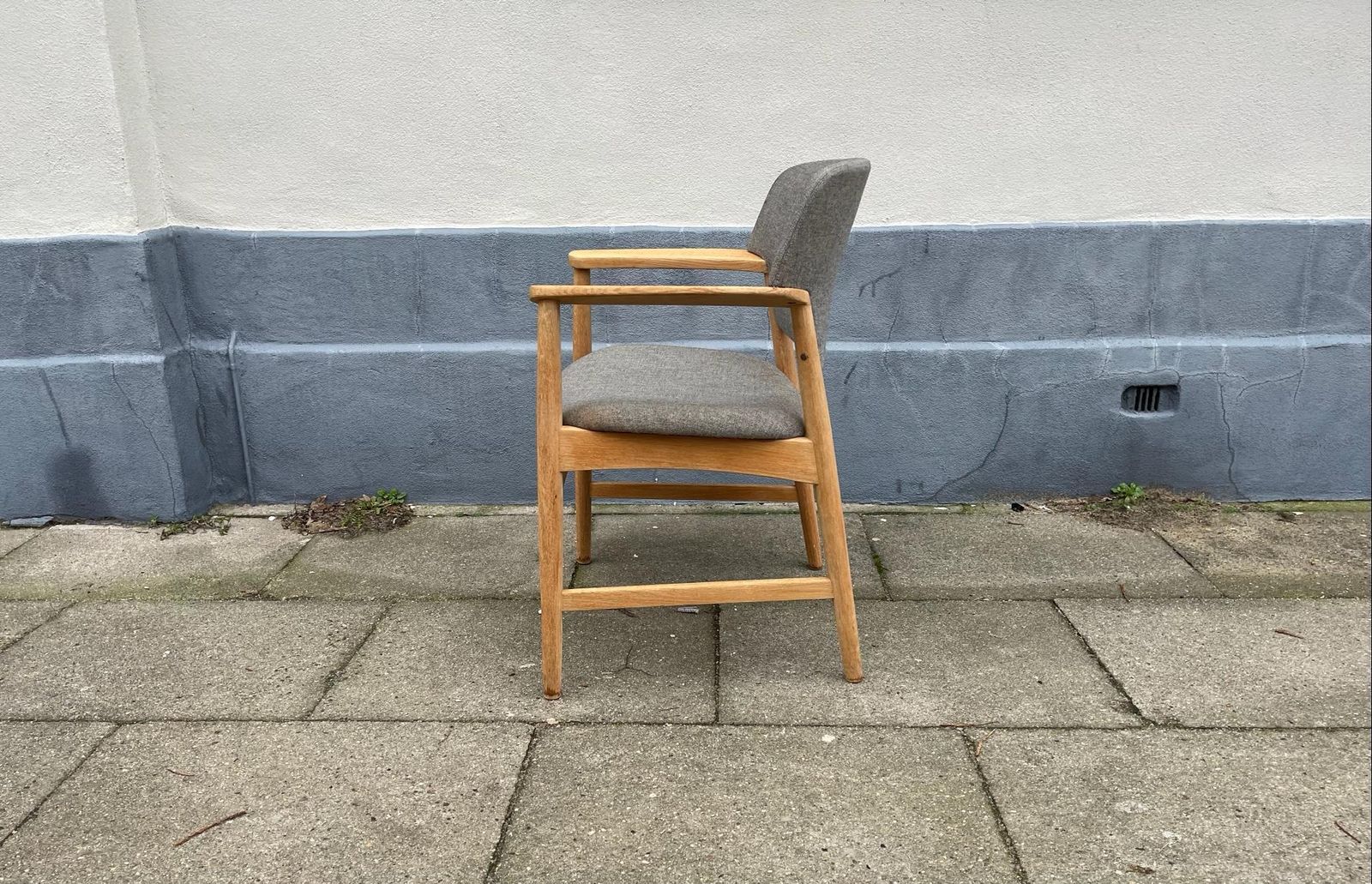 Armchair In Oak By Aksel Bender Madsen For Fritz Hansen 1960s photo for sale