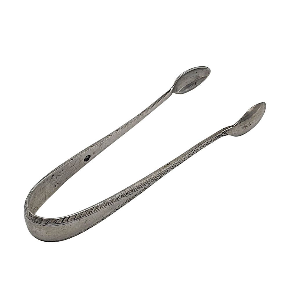 A Lovely 19th Century Sterling Silver Sugar Tongs photo Home Decor