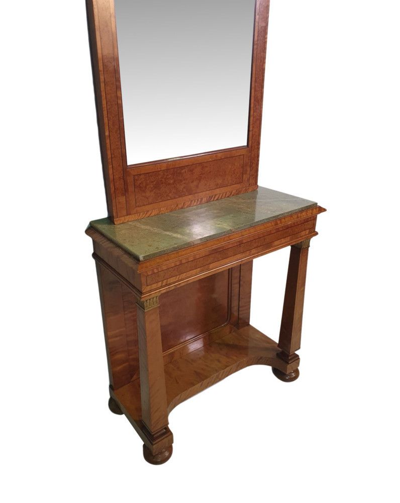 A Very Rare French 19th Century Marble Top Console Table photo for sale