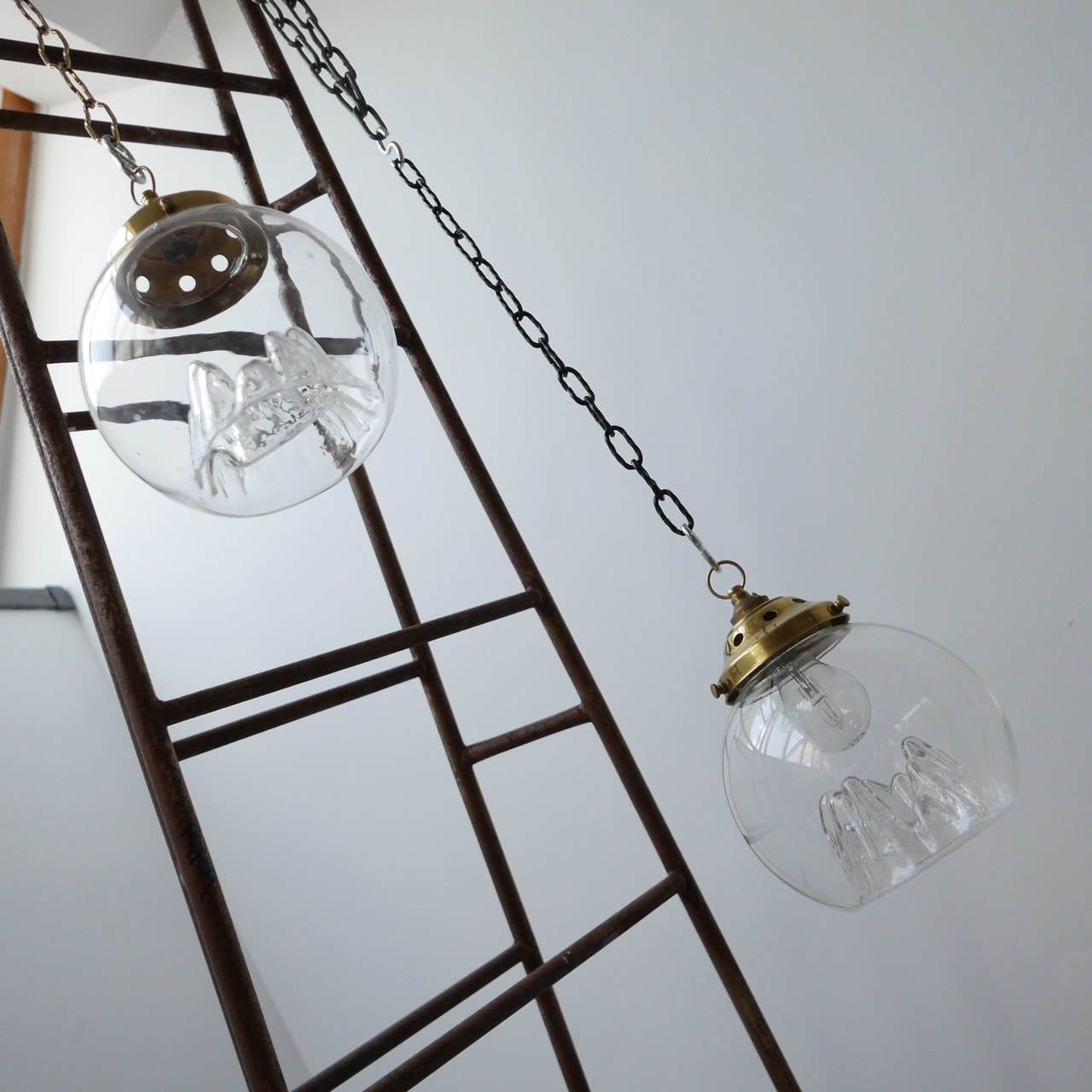 Mid Century Italian Blown Glass  Mountain Pendant Lights (4) photo furniture