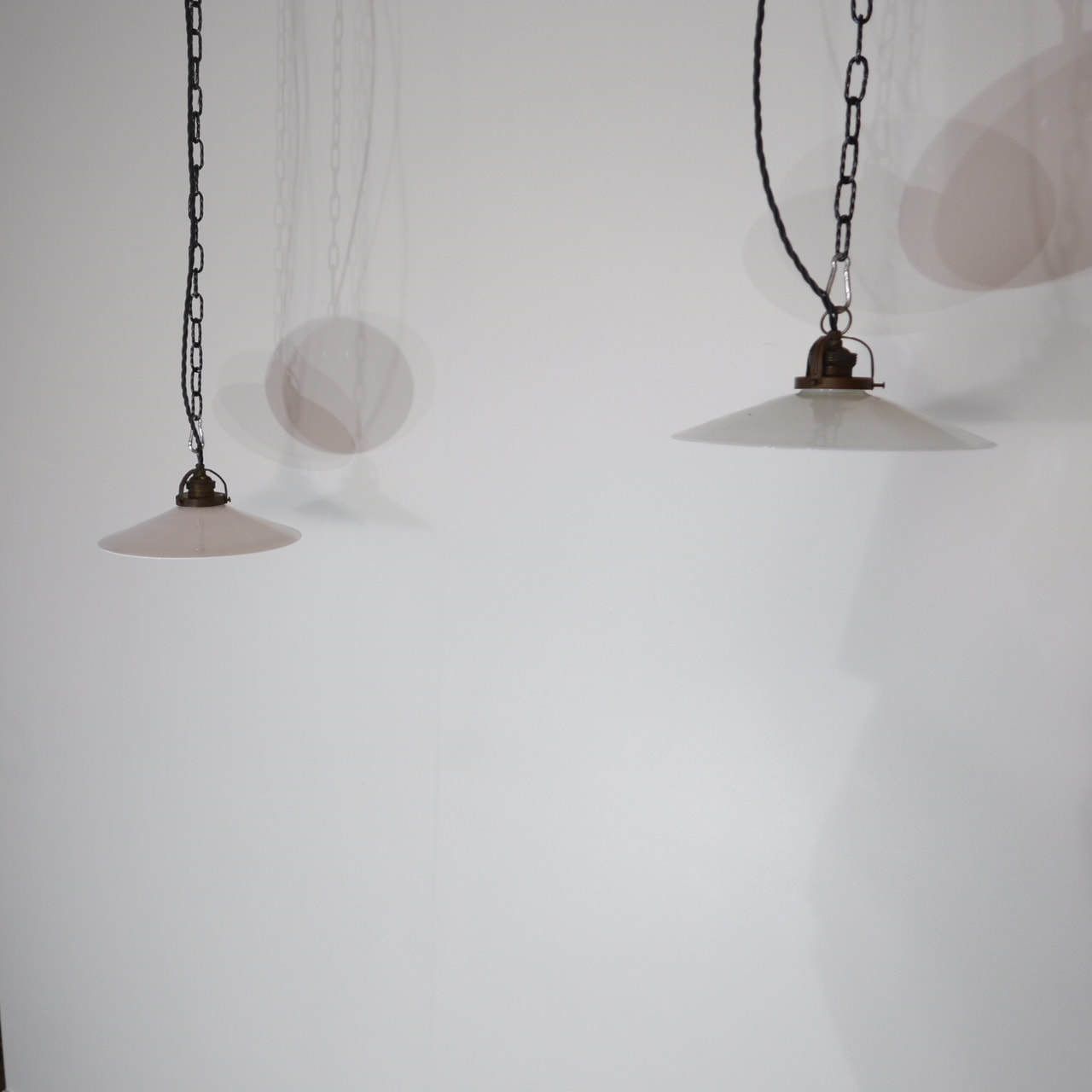Vintage Spun White Glass Lights(7) photo Lighting