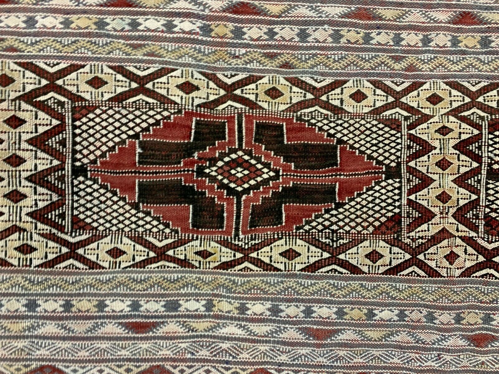 Vintage Moroccan Vegan Silk/Wool Berber Kilim 290x178 Cm Kelim Rug photo vinterior