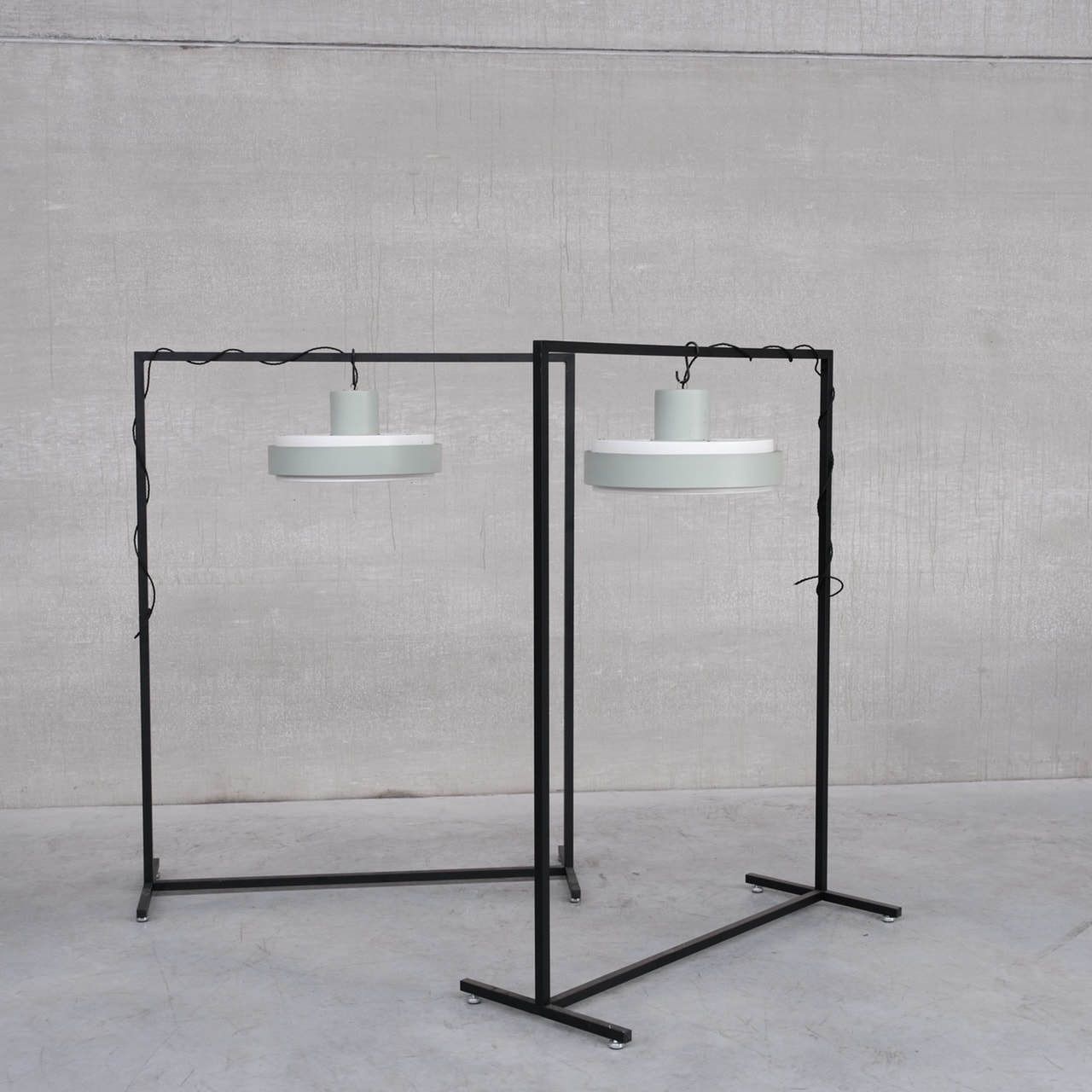 Set Of Mid Century Steel And Glass Pendants By Raak (16) photo 325.0