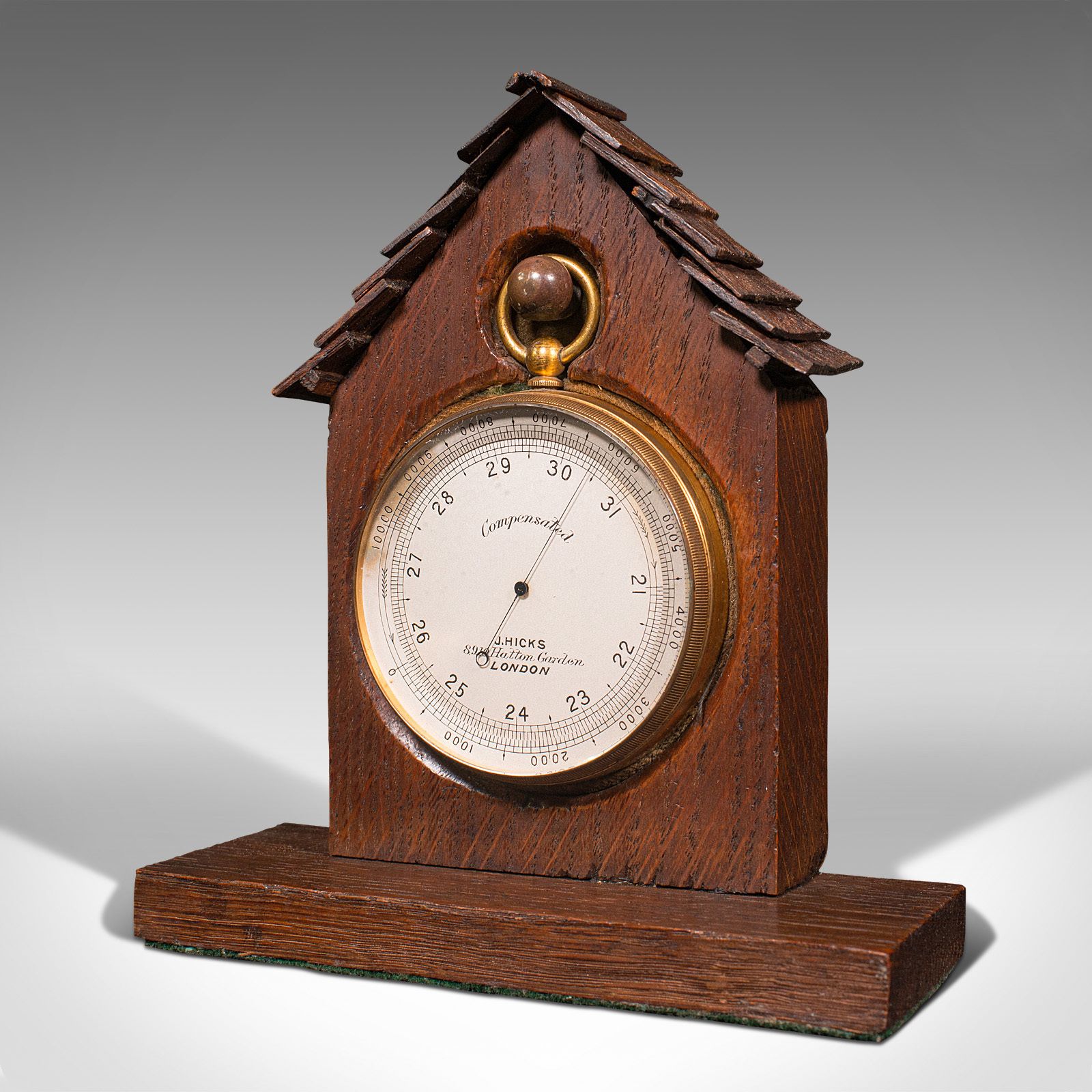 Antique Barometer Altimeter, English, Explorer's Instrument, Hicks photo furniture
