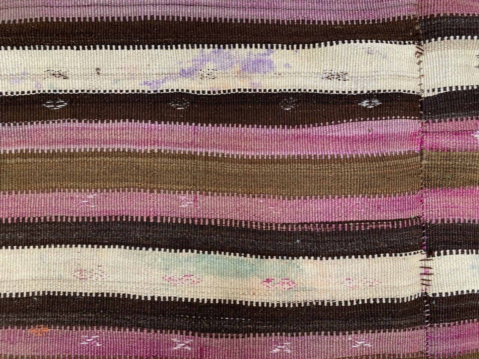 Vintage Turkish Kilim 317x170 Cm Wool Kelim Rug Large Purple, Brown, Black photo vintage