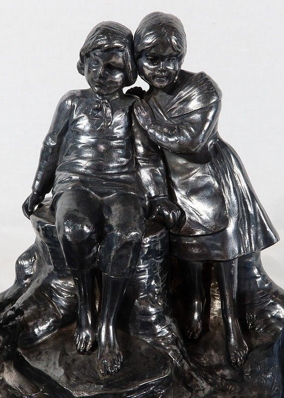photo for sale Pewter Inkwell, Art Nouveau Period – 1900