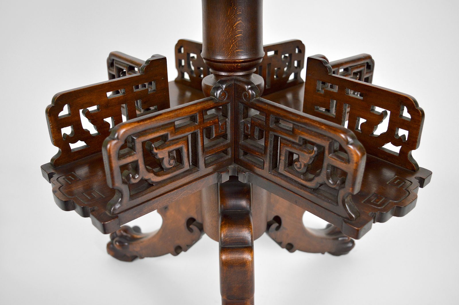 photo vintage Bookcase Pedestal Table Attributed To Gabriel Viardot, Japonism, Circa 1880