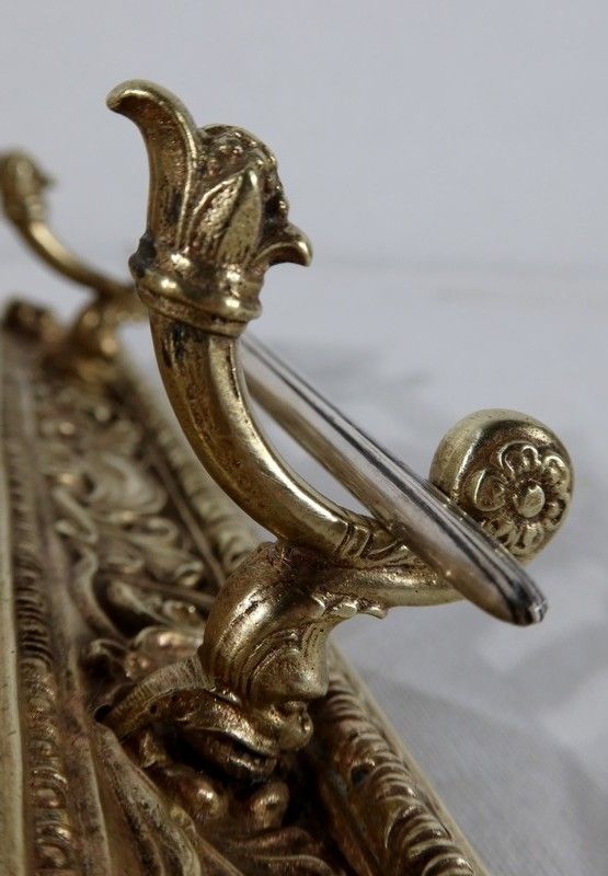 Home Decor Inkwell In Gilded Bronze, In The Renaissance Style   Late 19th Century photo