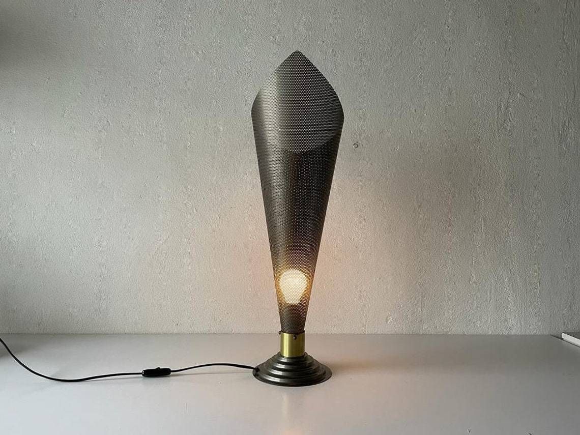 Grey Conic Design Wonderful Table Lamp, In Style Of Mathieu Matégot, 1970s, Germany photo furniture