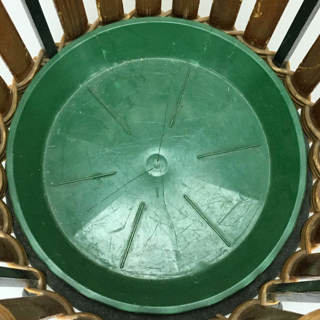 60s 70s Umbrella Stand Umbrella Holder Wood Metal Mid Century Design 60s photo vintage