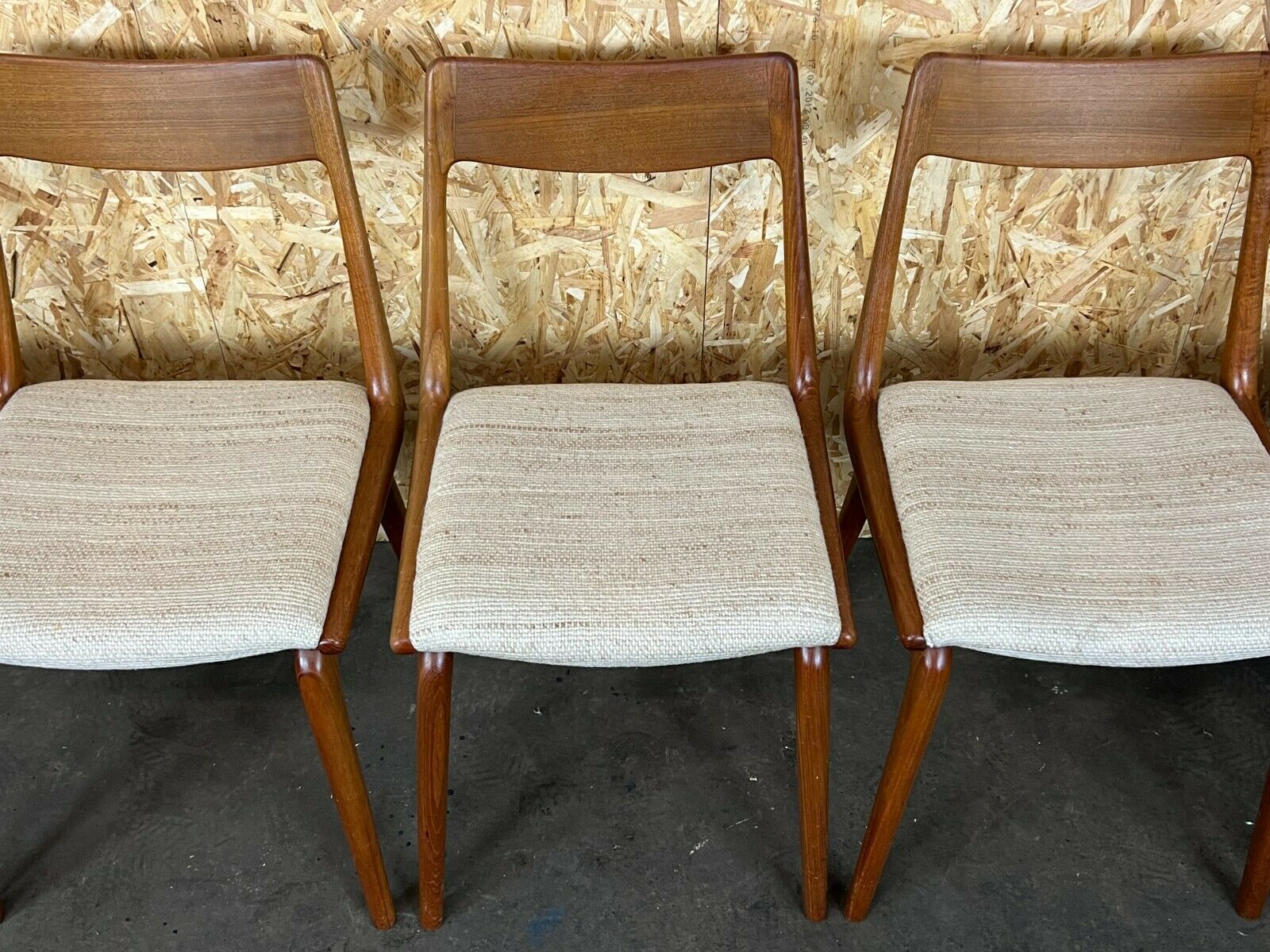 5x Boomerang Dining Chairs Alfred Christensen Slagelse Møbelværk Teak 60s 70s photo Furniture