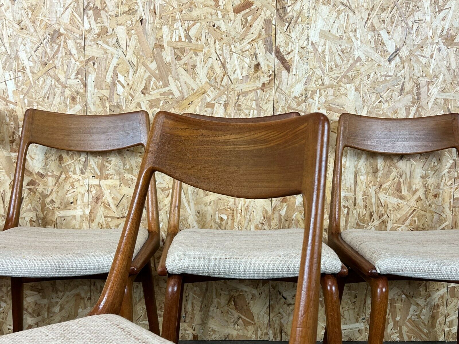 5x Boomerang Dining Chairs Alfred Christensen Slagelse Møbelværk Teak 60s 70s photo buy