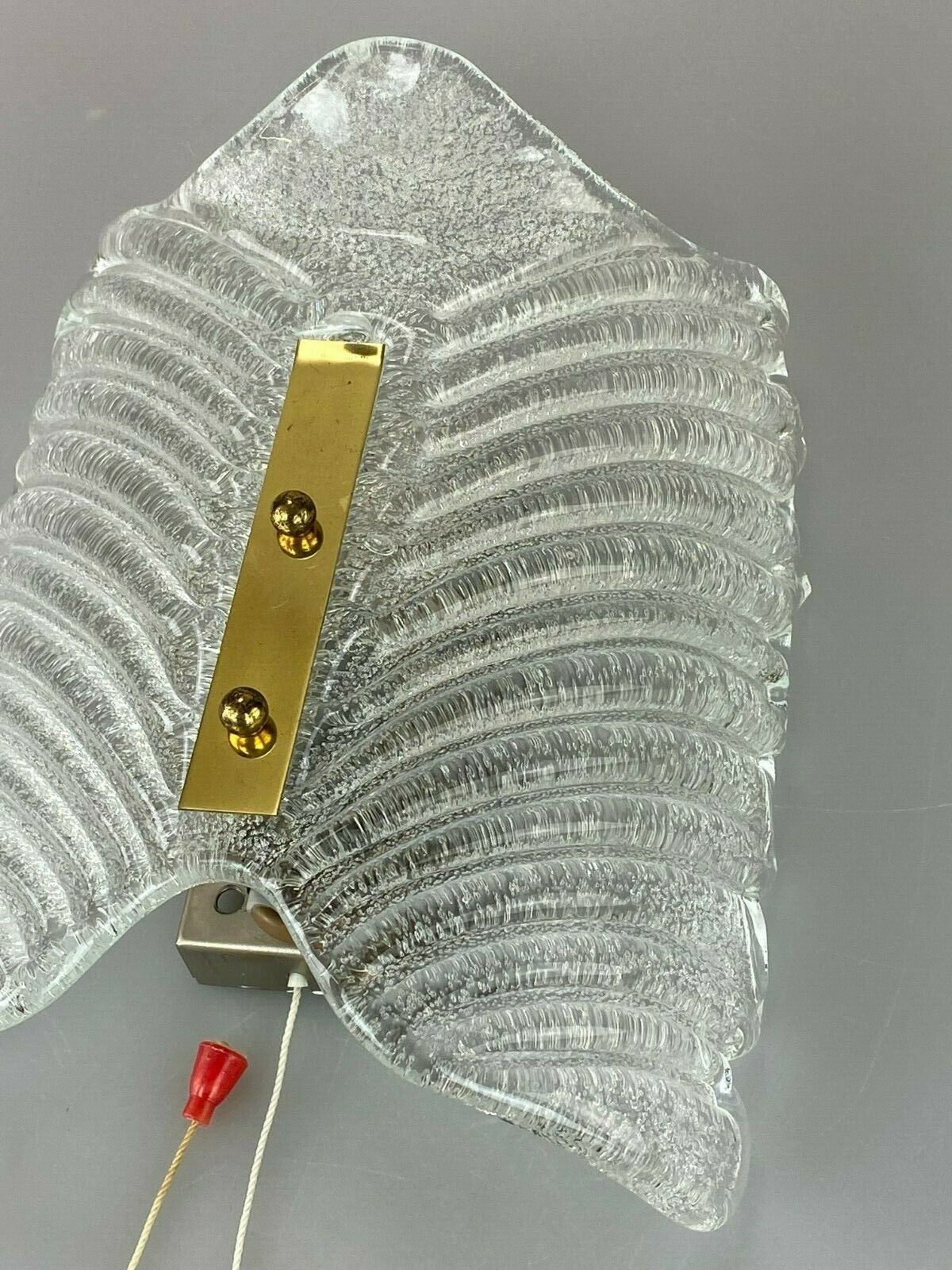 60er 70er Jahre Lampe Leuchte Wandlampe Wall Lampe Ice Glas Space Age Design photo for sale