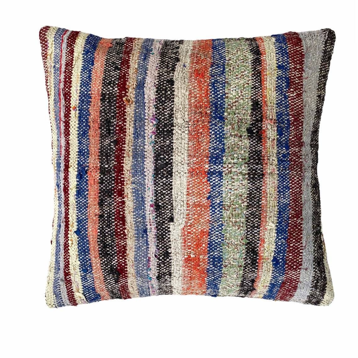 Kilim Pillow 60 X 60 Cm Tapis Kelim Kilim Pillow Cover Vintage Meditation Bench Kelim Teppich Boho Kilim Cushion Kilim Sofa Turkish Pillow photo buy