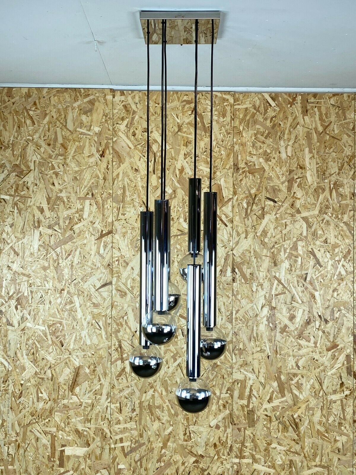 1960s 1970s Cascade Lamp By Motoko Ishii For Staff Chrom 6 Flame