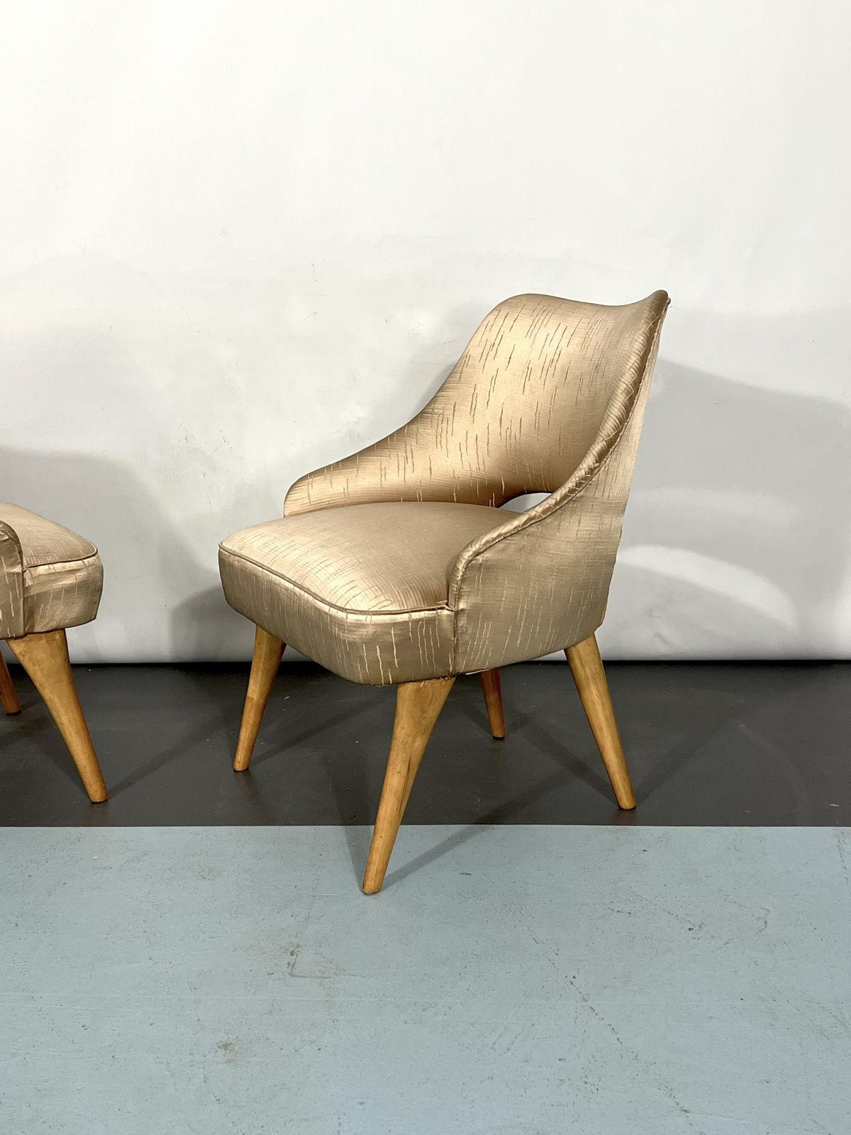 Italian Mid Century Bedroom Chairs From 50s. Set Of Two photo vintage