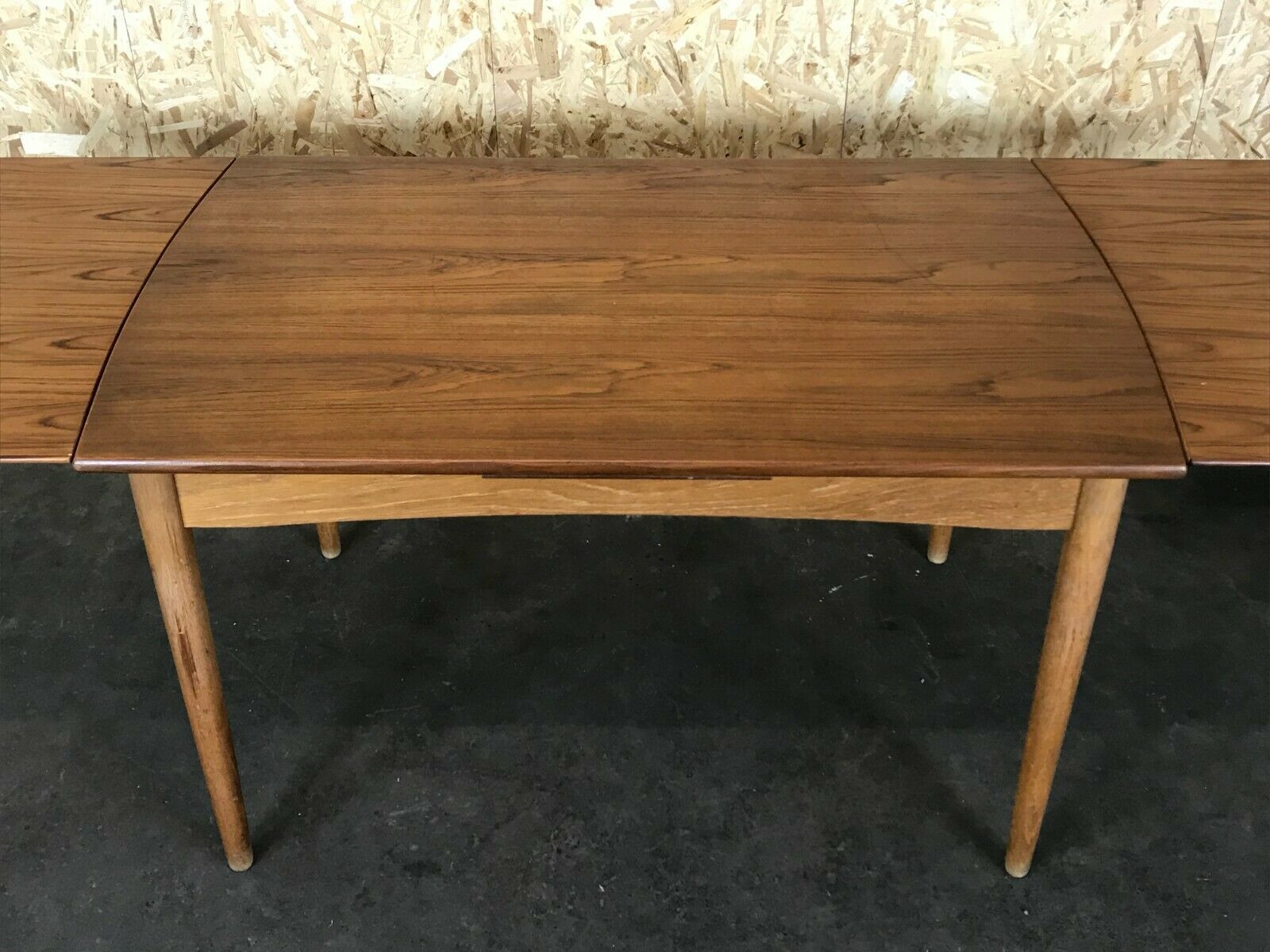 Oak Teak Dining Table Danish Modern Design Denmark 60s photo Furniture