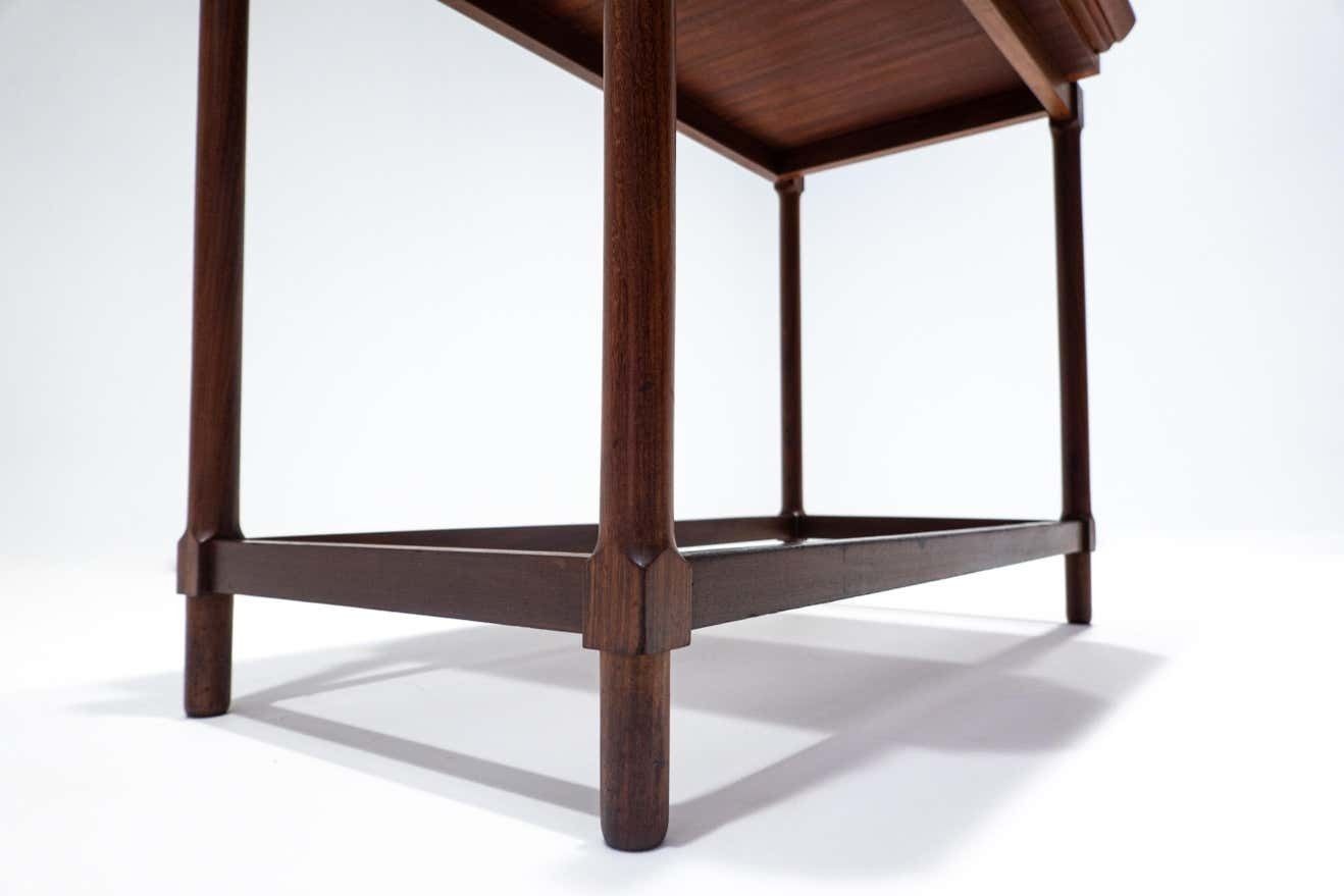 Mid Century Modern Wooden Writing Desk By Fratelli Proserpio, Italy, 1960s photo vinterior