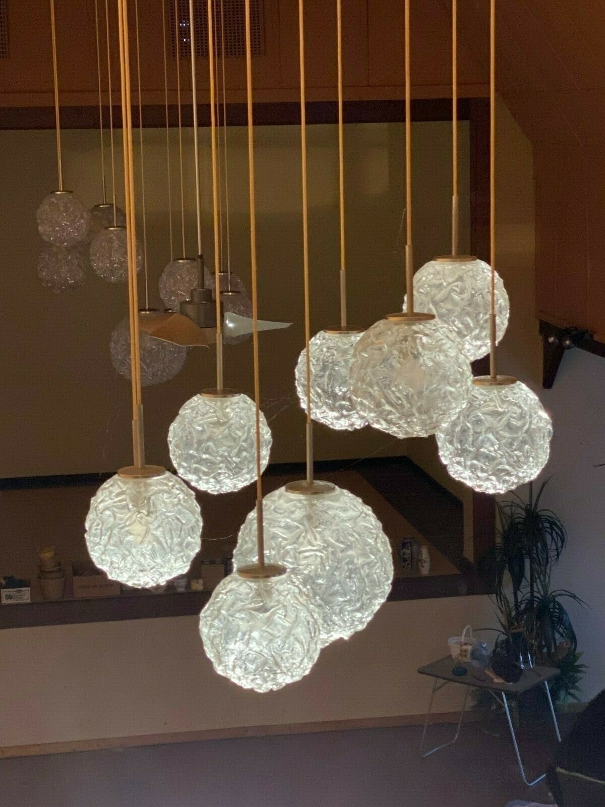 Xxl 60s 70s Ceiling Light Hanging Lamp Cascade Lamp Hillebrand Design 60s photo 4145.0