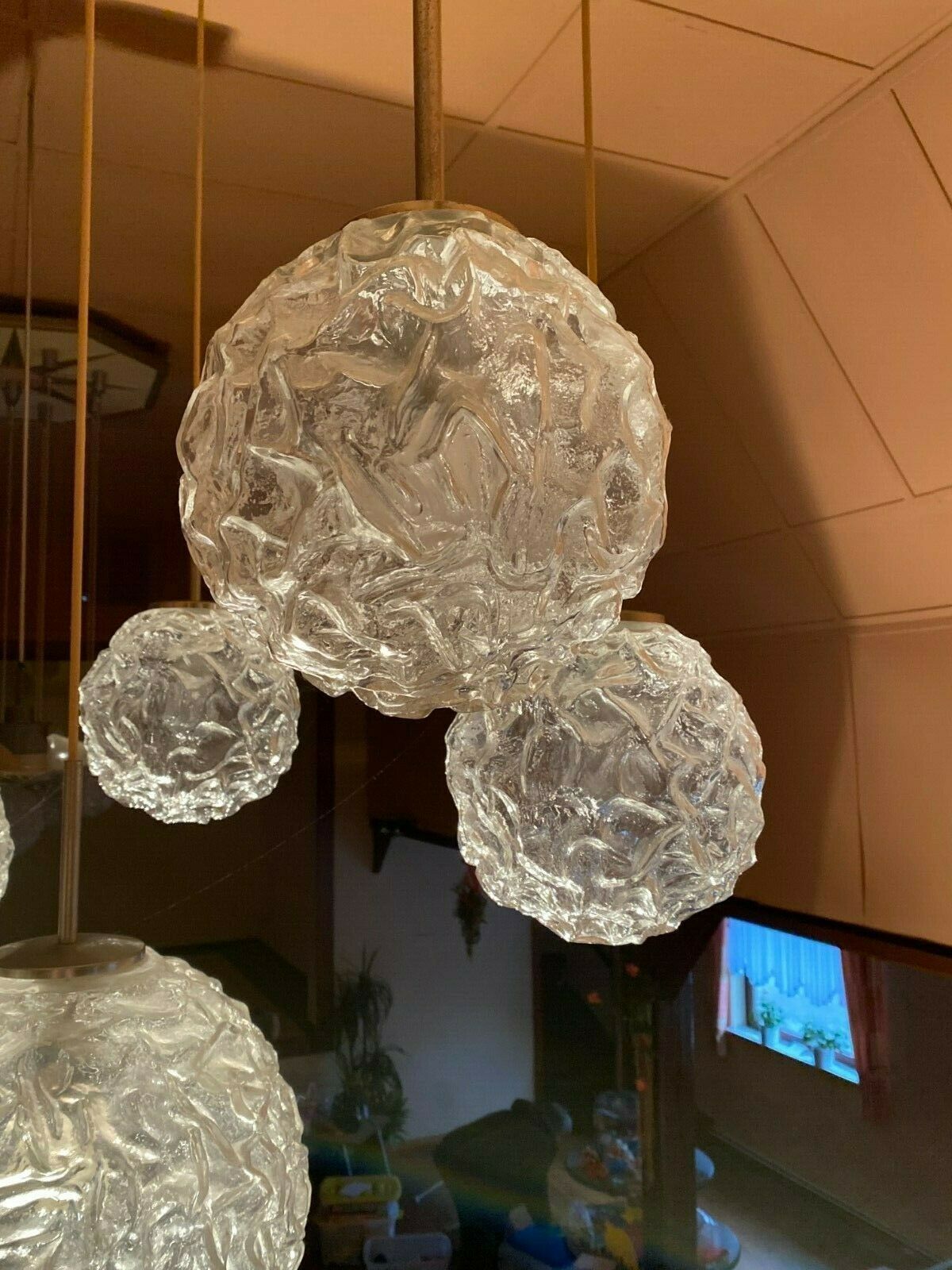 Xxl 60s 70s Ceiling Light Hanging Lamp Cascade Lamp Hillebrand Design 60s photo buy