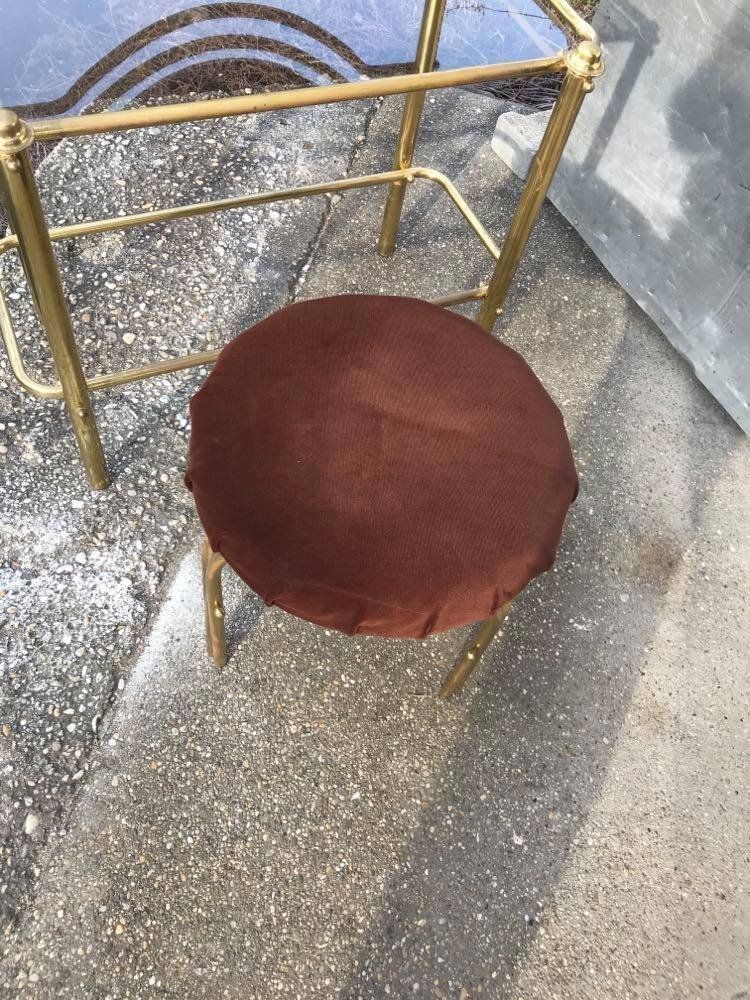 Brass Dressing Table & Stool, 1950s, Set Of 2 photo buy