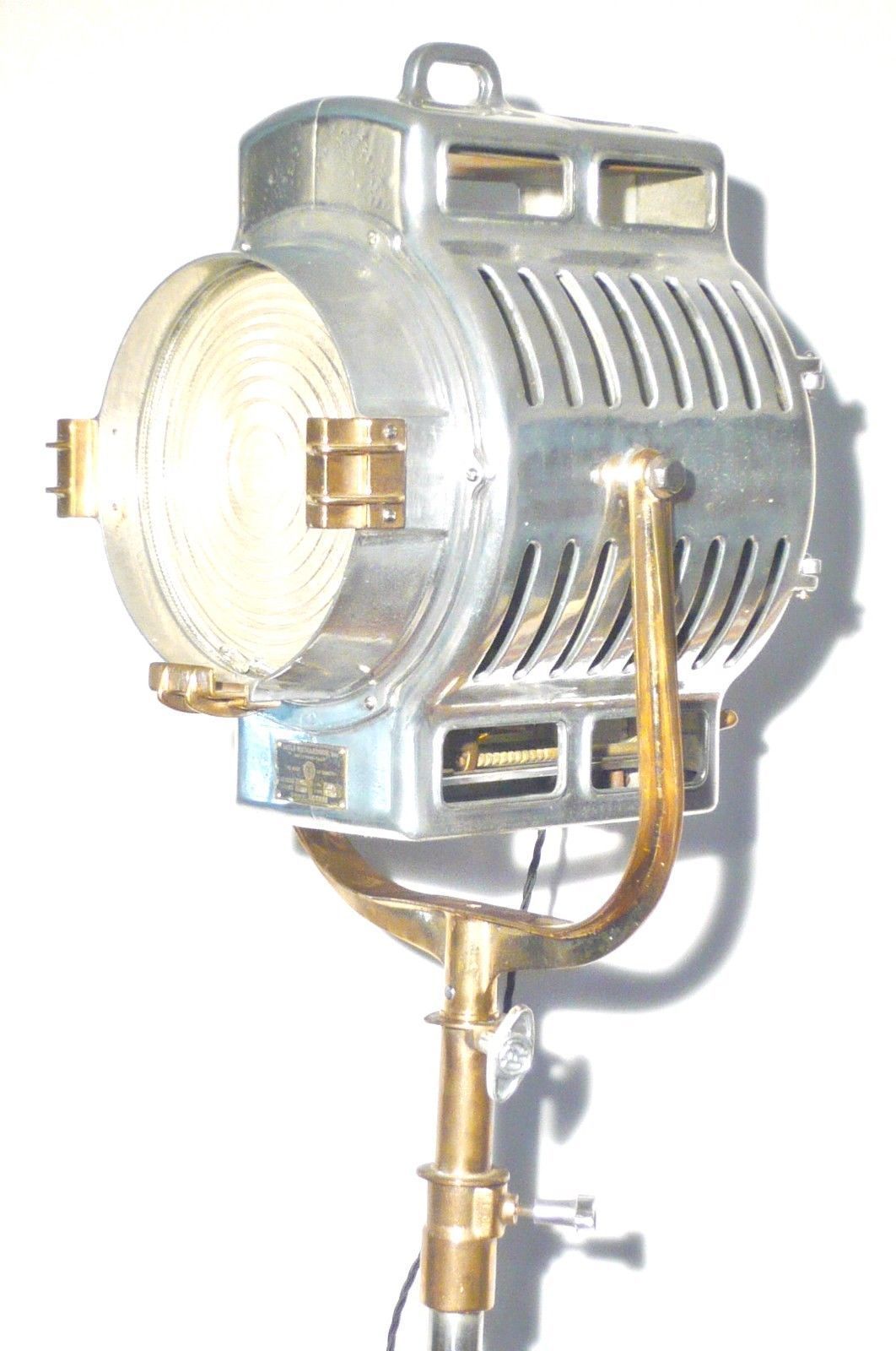 Vintage Mole Richardson Movie Spot Light Industrial  Art Deco Hollywood Studio Film Lamp Paramount Cir 1930's photo for sale