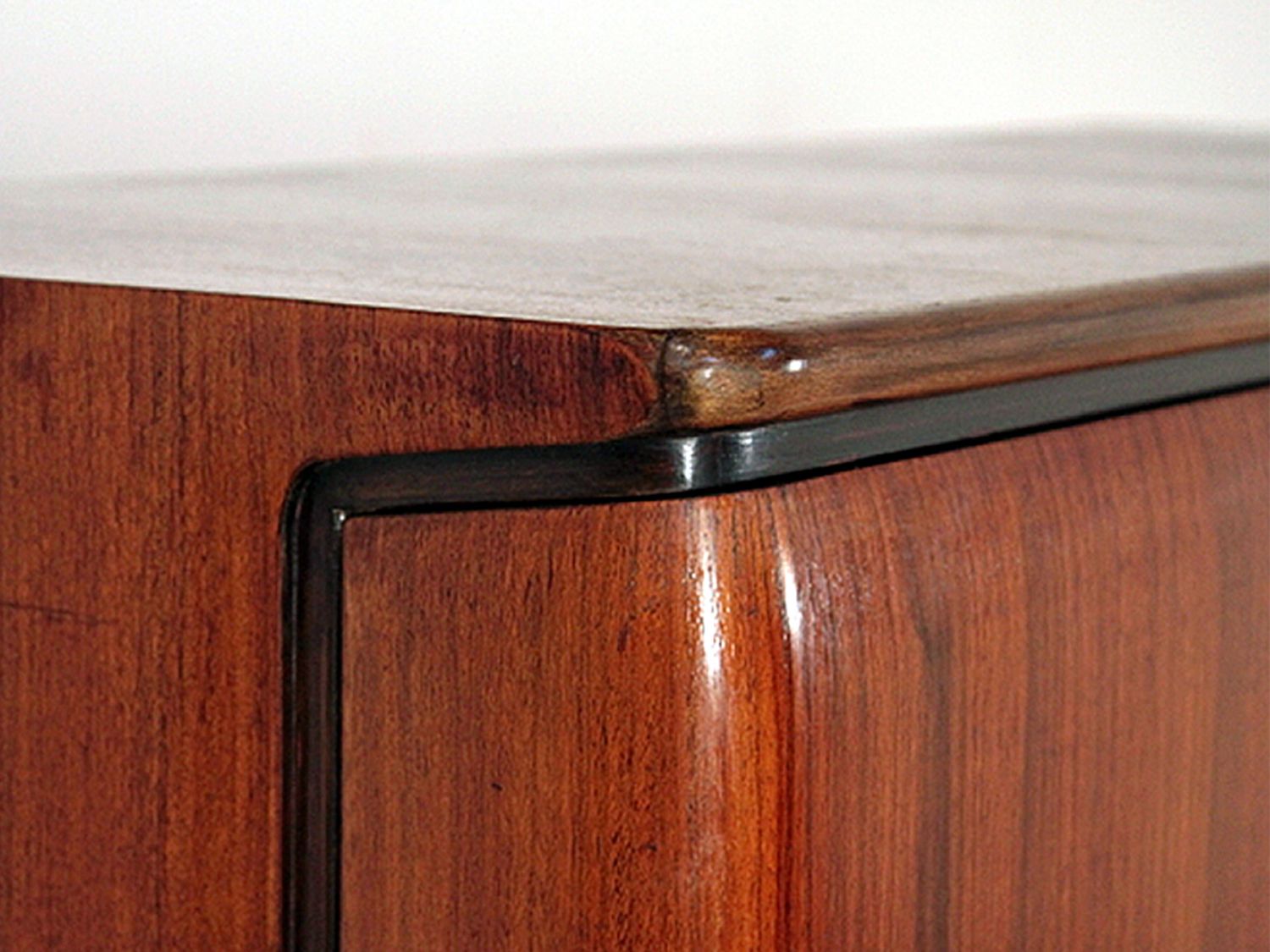 photo for sale Italian Midcentury Teakwood Bar Cabinet In The Style Of Dassi, 1950s