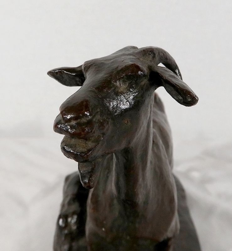 Art Bronze "Goat And Its Kids" By A.Bitter, 1st Part Of The 20th Century photo