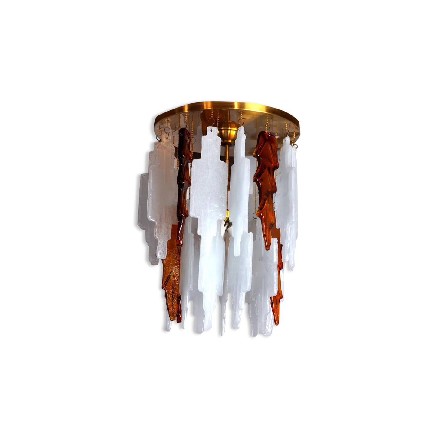Italian Poliarte Chandelier By Albano Poli, 1970s photo Lighting