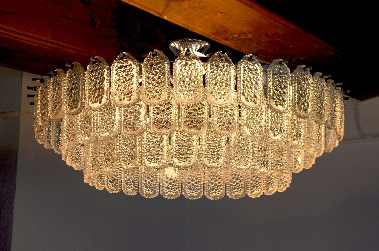Kinkeldey Chandelier 3 Levels Crystals Germany 1970 photo buy