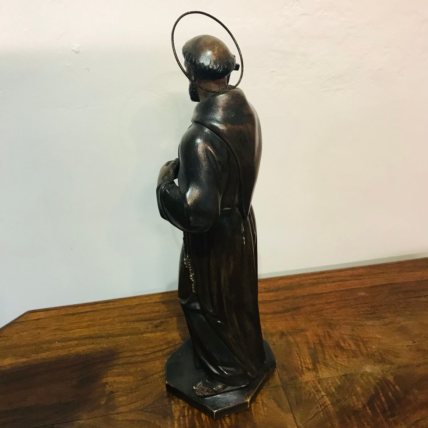 St. Francis Of Assisi Wood And Plaster Statue, Early 20th C. photo Art