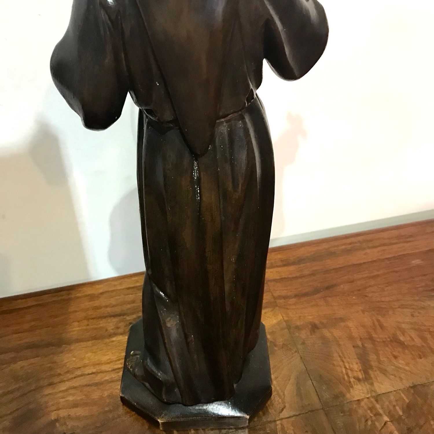 photo for sale St. Francis Of Assisi Wood And Plaster Statue, Early 20th C.