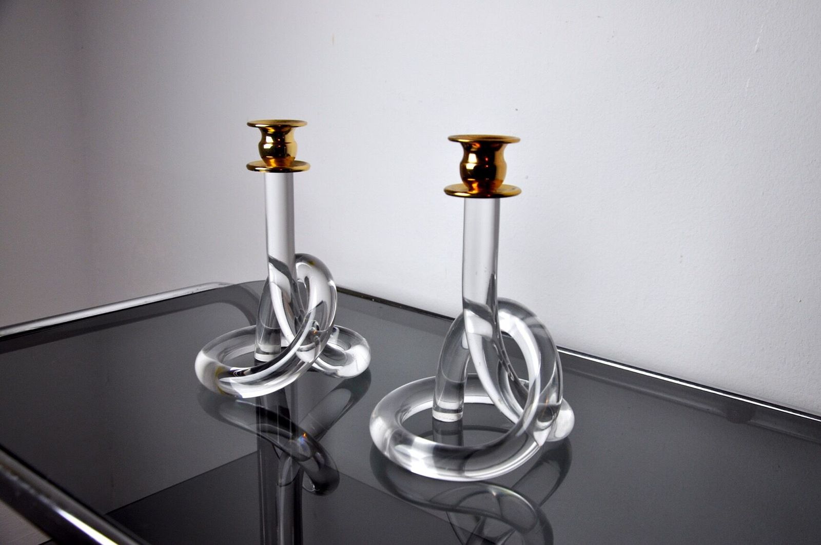 Pair Of Candle Holder Dorothy Thorpe, Lucite, 1970 photo furniture