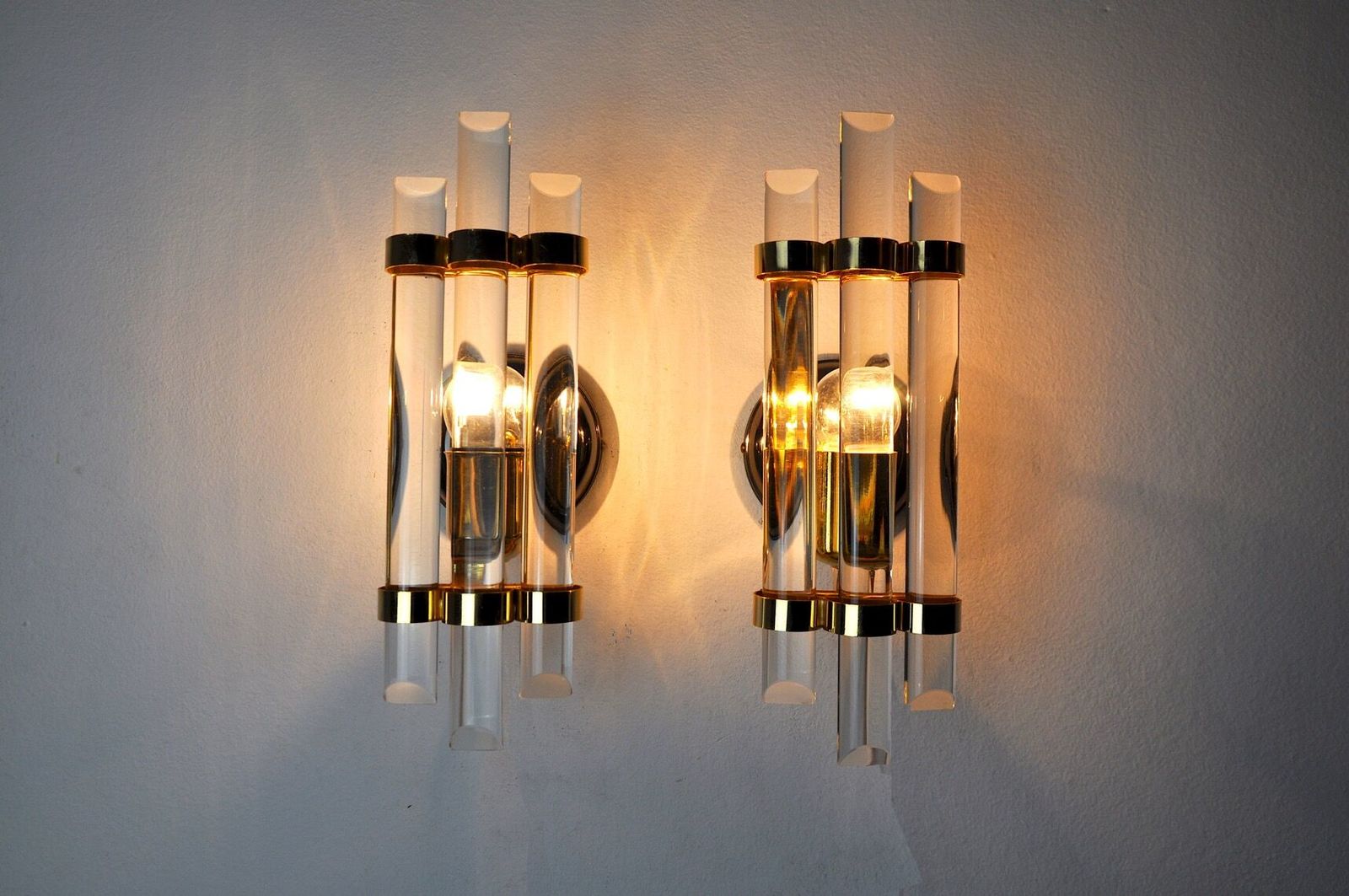 Pair Of Venini Wall Lamps In Talie Glass 1970 photo 1373.0