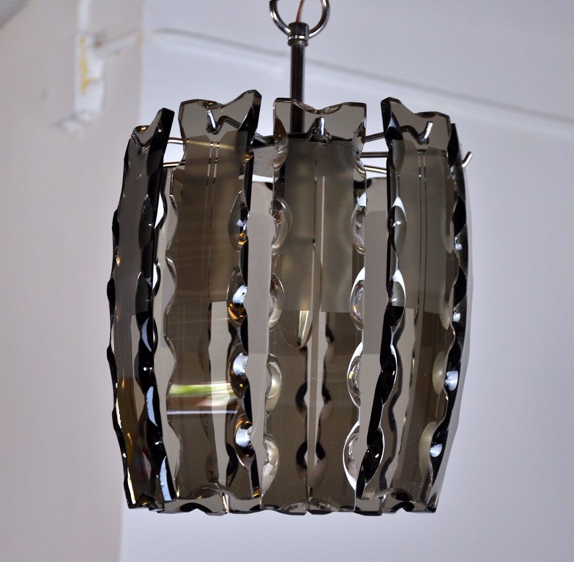 Black Veca Chandelier In Murano Glass Italy 1970 photo Lighting