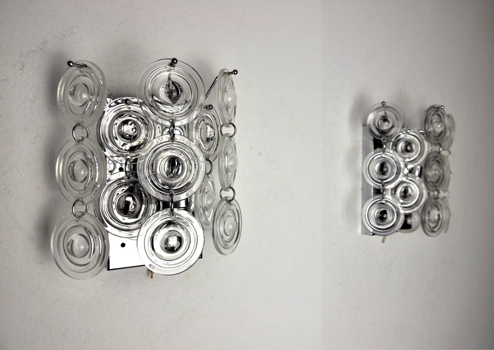 Pair Of Oscar Torlasco Sconces, Murano Glass, Italy, 1970 photo vintage