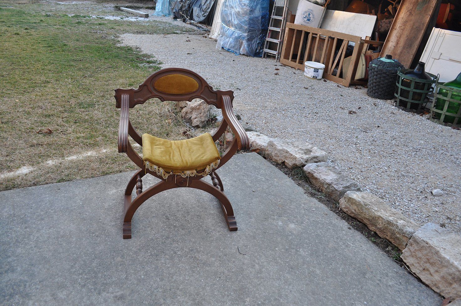 Mid Century Castle Throne Armchair, 1950s