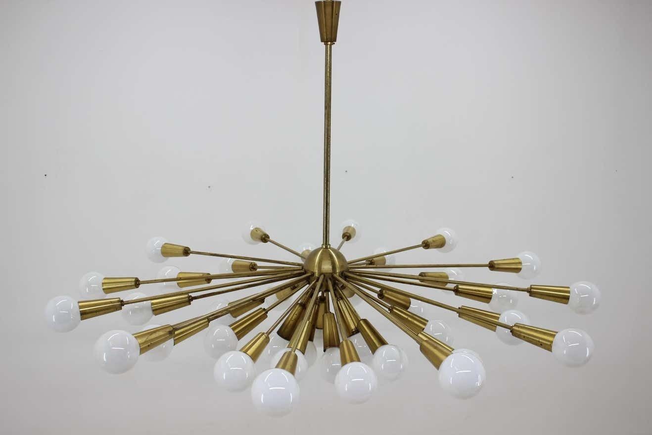 Huge Rare Mid Century Chandelier Sputnik, Atomic, 1960s photo Lighting
