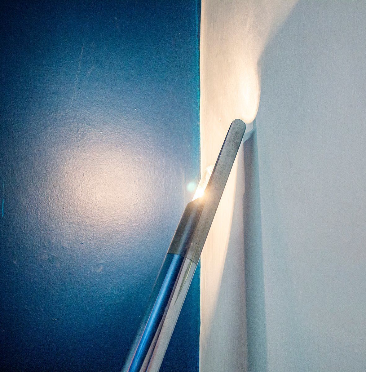 Italiaanse Vloerlamp In Verchroomd Metaal, Jaren 1970 photo Verlichting