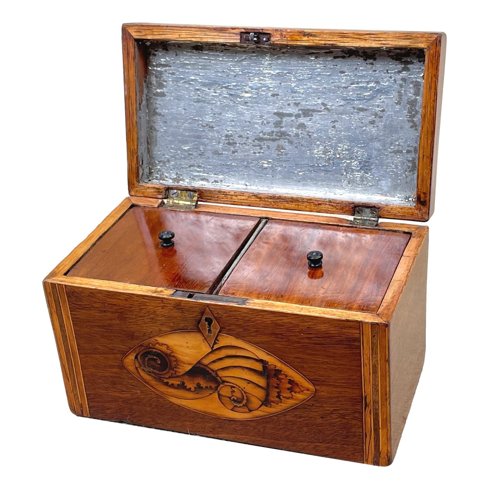 Georgian 18th Century Mahogany Tea Caddy (England, Circa 1790) photo furniture
