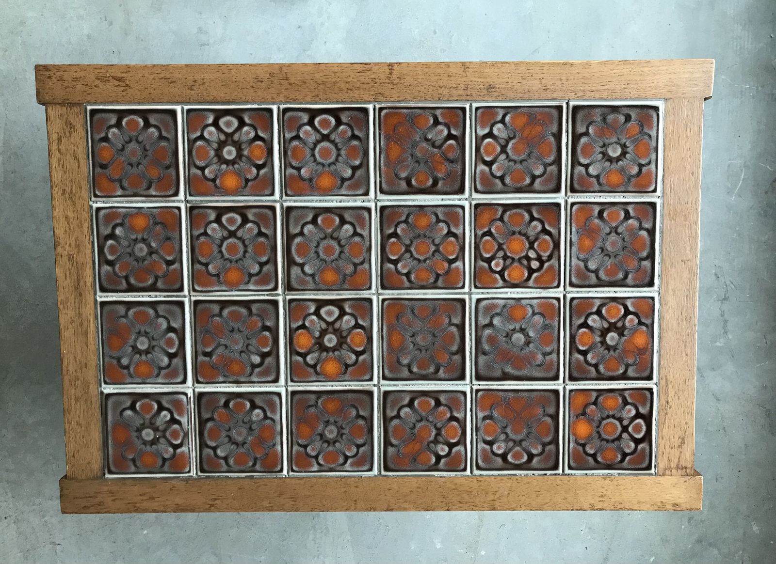 Ceramic And Oak Coffee Table, Guillerme And Chambron, Circa 1950 photo furniture