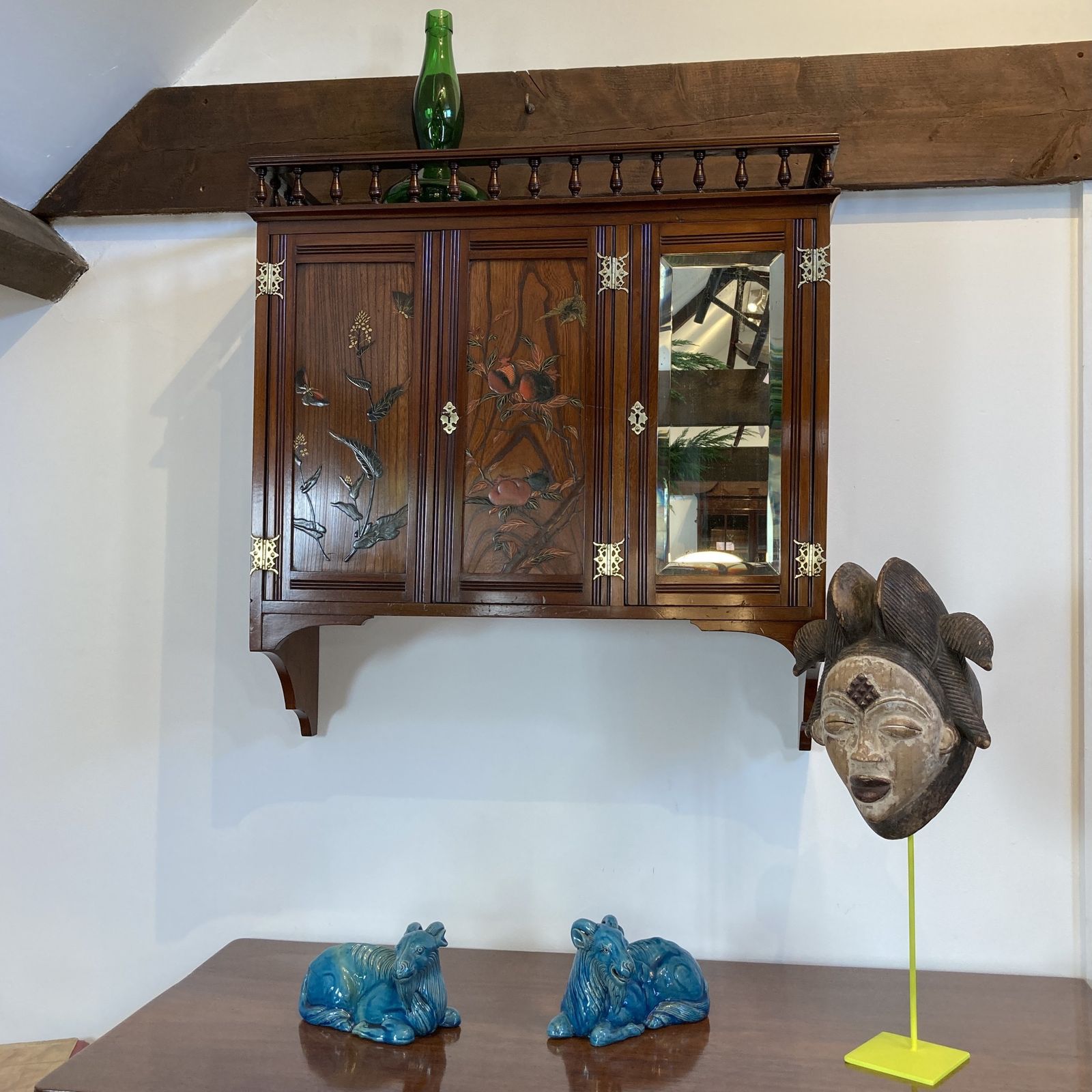Aesthetic Movement Anglo – Japanese Walnut Hanging Cabinet, Circa 1880 photo furniture