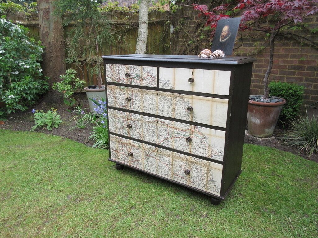 Victorian Painted Pine Chest Of Drawers, Circa 1880 photo vinterior