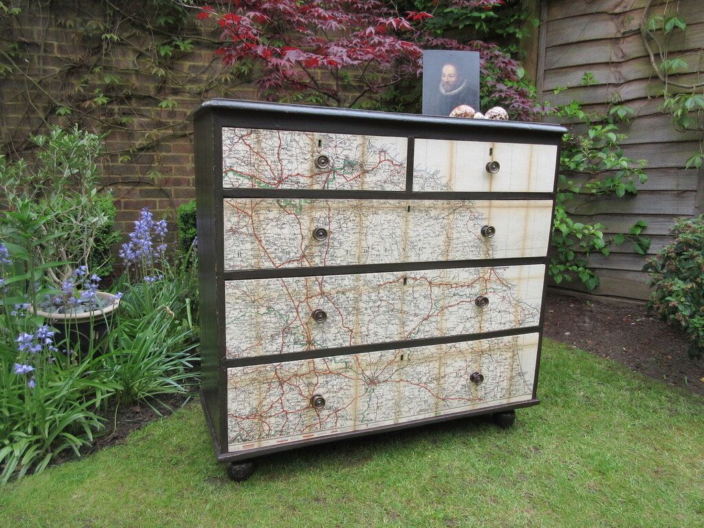 790.0 Victorian Painted Pine Chest Of Drawers, Circa 1880 photo