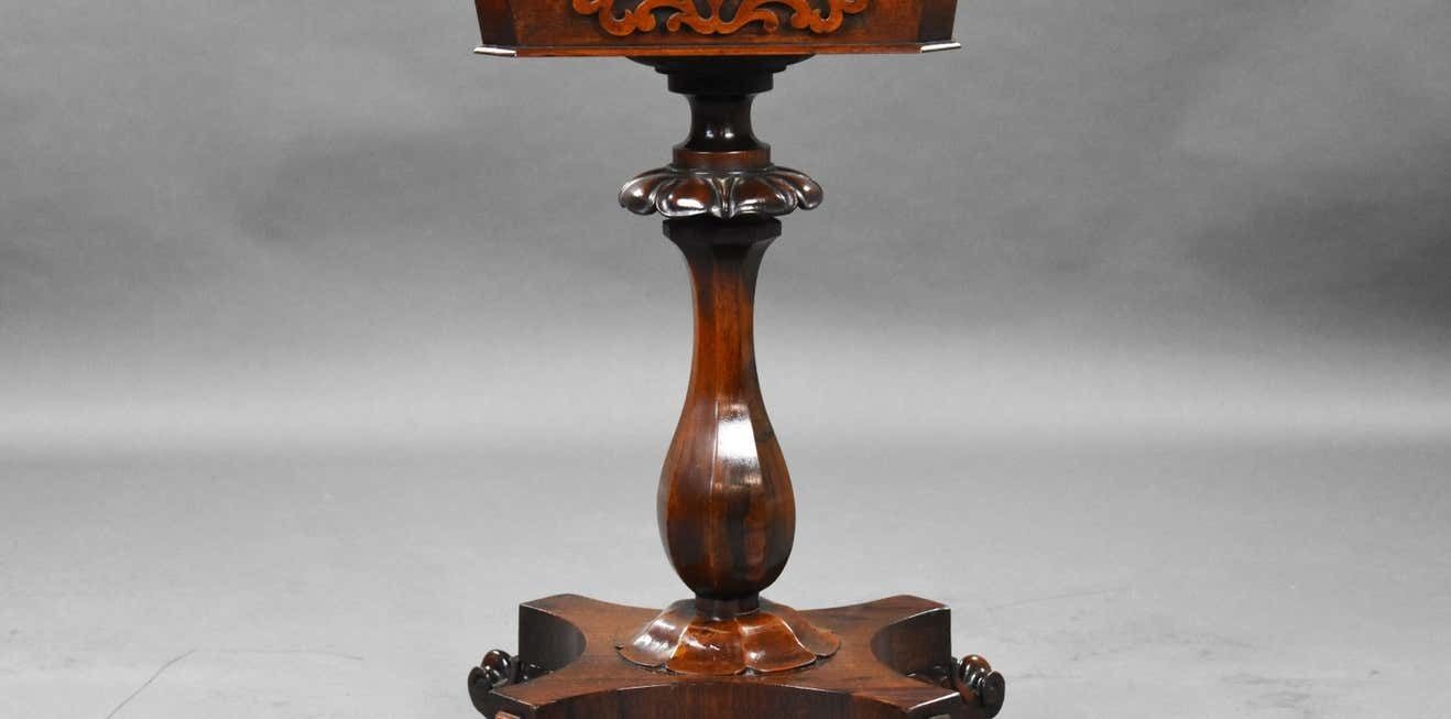photo buy 19th Century English William IV Rosewood Tea Poy