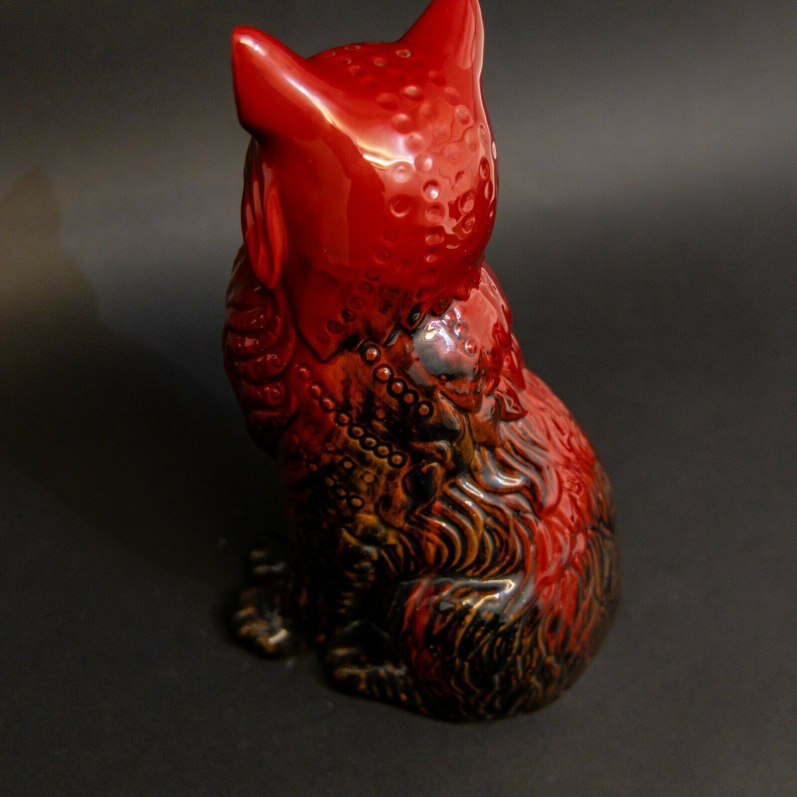photo for sale Large Royal Doulton Flambe Cat